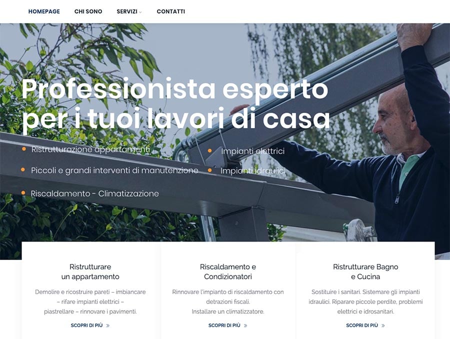 sito web libero professionista, homepage fabio poletti